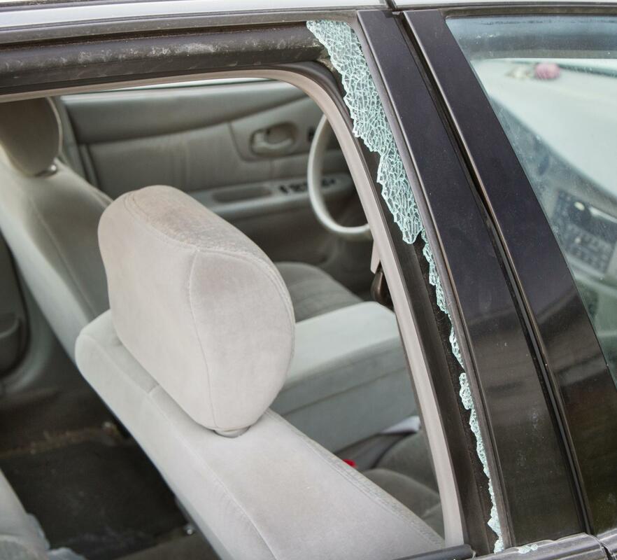 This is a picture of car window repair in West Hollywood, CA.